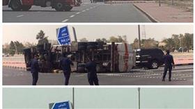بالفيديو - حادث مروري على طريق الاندلس