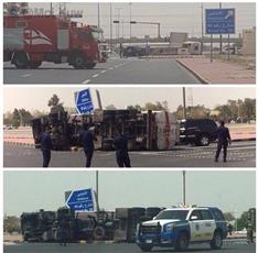 بالفيديو - حادث مروري على طريق الاندلس