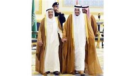 حضرة صاحب السمو أمير البلاد الشيخ صباح الأحمد الجابر الصباح أثناء وصوله وفي استقباله خادم الحرمين الشريفين الملك سلمان بن عبدالعزيز