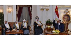 الرئيس المصري يستقبل سمو الشيخ جابر المبارك الصباح