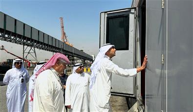 الشرهان يتفقّد ميناء الشعيبة ومنفذ النويصيب الجمركي