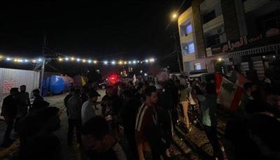 حرق مكاتب قناة إم بي سي في بغداد