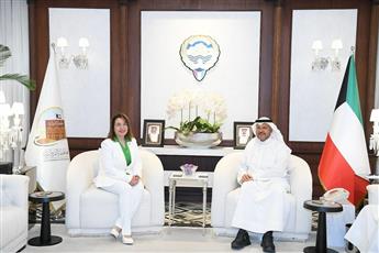 الشيخ عذبي الناصر يستقبل رئيسة بعثة «موئل» بالكويت ودول الخليج