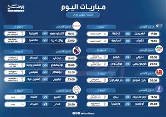 أبرز المباريات العالمية ليوم السبت 1 نوفمبر 2025