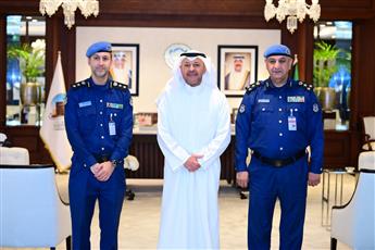 الشيخ عذبي الناصر يبحث تعزيز منظومة السلامة مع مدير وقاية مطافي الفروانية الجديد