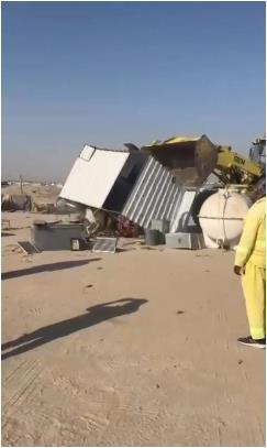 حملة تفتيش مشتركة في مخيمات ميناء عبدالله لضبط المخالفات البيئية والتنظيمية