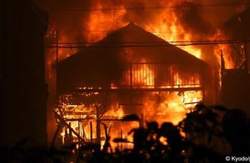 حريق في جنوب غربى اليابان يلحق أضرارا بأكثر من 170 منزلا ويجبر السكان على الإخلاء