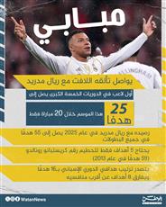 مبابي يواصل تألقه اللافت مع ريال مدريد