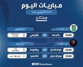 أبرز المباريات العالمية ليوم الثلاثاء 16 ديسمبر 2025