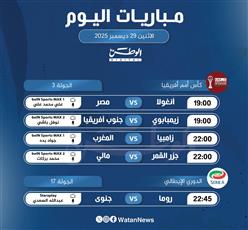 أبرز المباريات العالمية ليوم الاثنين 29 ديسمبر 2025