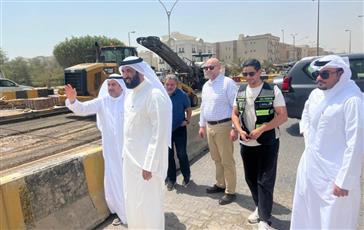 العصيمي يتفقد أعمال تطوير شارع الغوص من الدائري السابع إلى الفحيحيل