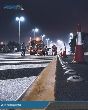 الطرق تنفذ أعمال تخطيط على طريق الملك فهد