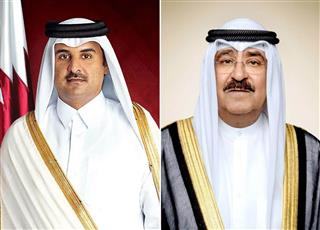 أمير قطر يعزي سمو الأمير بوفاة الشيخة سعاد عبدالله الأحمد الصباح