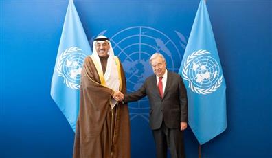 سمو ولي العهد ينقل تحيات سمو الأمير لغوتيريش ويؤكد دعم الكويت لدور الأمم المتحدة