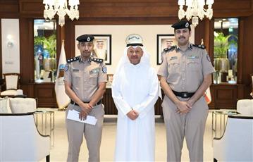 الشيخ عذبي الناصر يستقبل مدير إدارة مركز خدمة المواطن